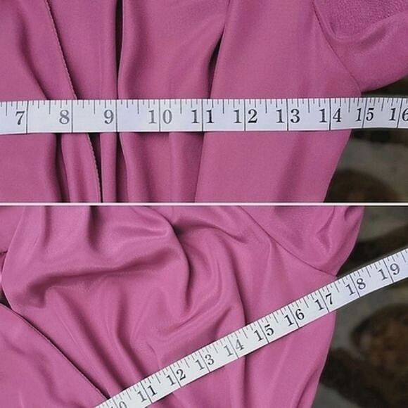 Vtg 80's tailor-made lilac maxi wrap gown - Picture 15 of 16